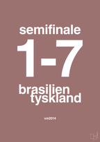 plakat: resultat for fodbold vm semifinale B i 2014 - plum-Fodbold-A1two3