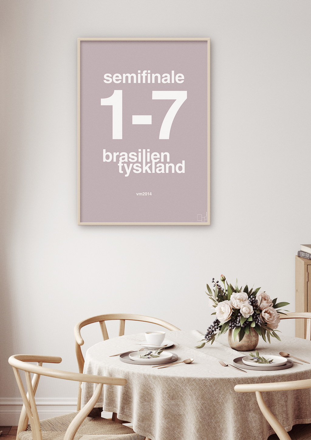 plakat: resultat for fodbold vm semifinale B i 2014 - jade-Fodbold-A1two3