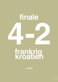 plakat: resultat for fodbold vm finalen i 2018 - back to nature-Fodbold-A1two3