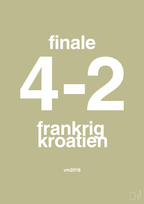 plakat: resultat for fodbold vm finalen i 2018 - back to nature-Fodbold-A1two3