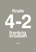 plakat: resultat for fodbold vm finalen i 2018 - battleship gray-Fodbold-A1two3