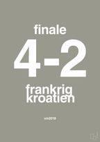 plakat: resultat for fodbold vm finalen i 2018 - battleship gray-Fodbold-A1two3