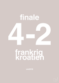 plakat: resultat for fodbold vm finalen i 2018 - broken beige-Fodbold-A1two3