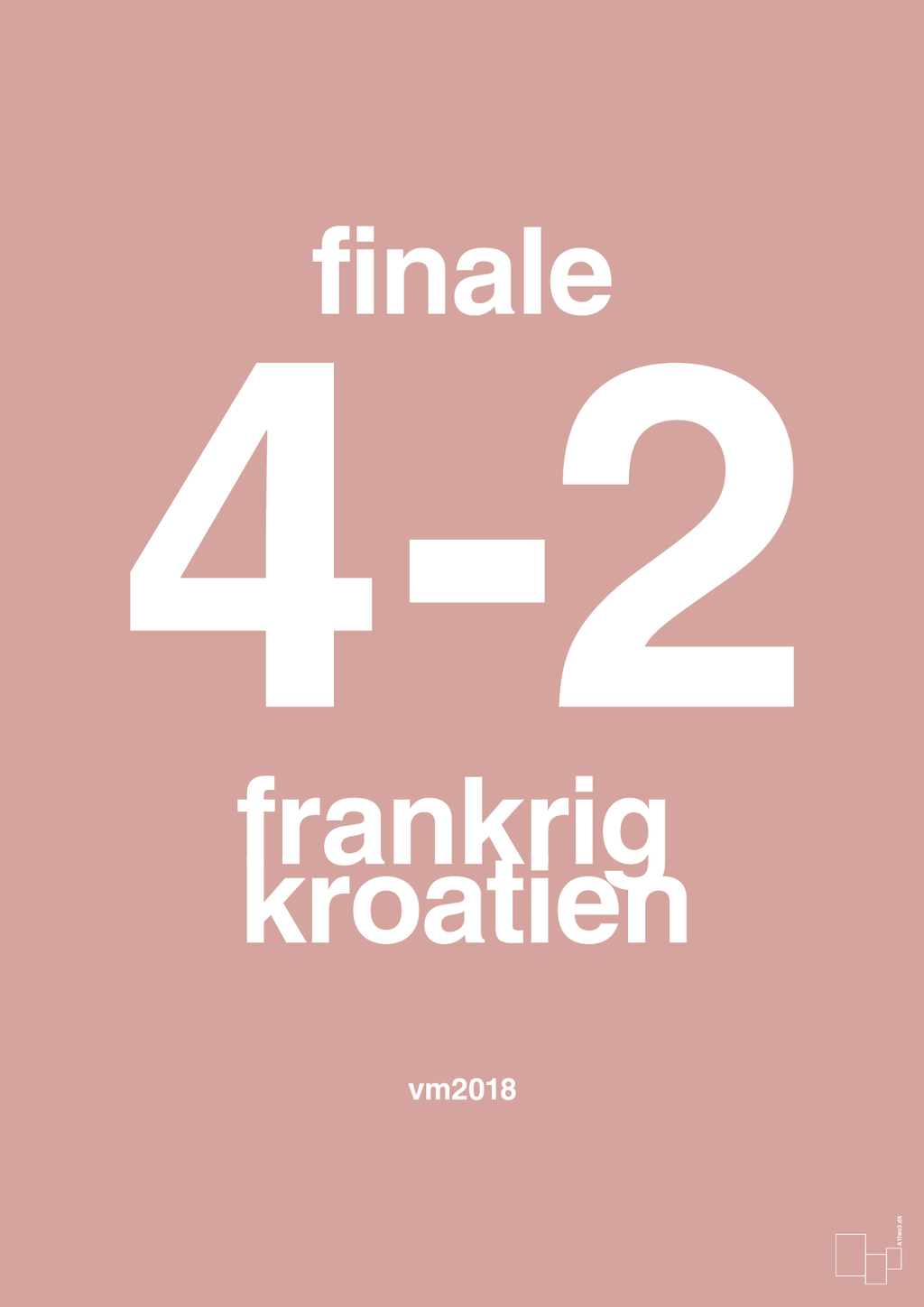 plakat: resultat for fodbold vm finalen i 2018 - bubble shell-Fodbold-A1two3