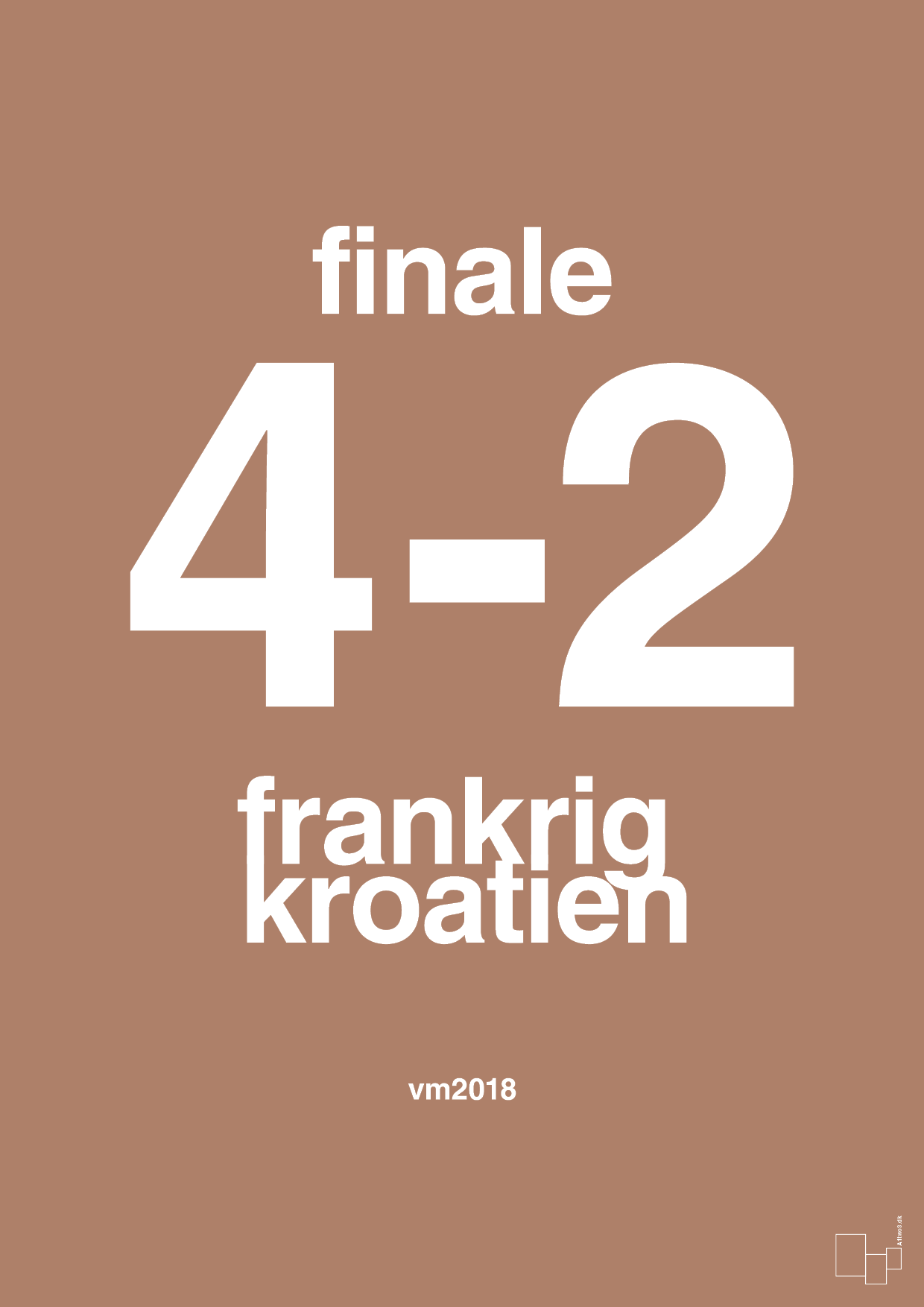 plakat: resultat for fodbold vm finalen i 2018 - cider spice-Fodbold-A1two3