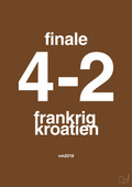 plakat: resultat for fodbold vm finalen i 2018 - dark brown-Fodbold-A1two3