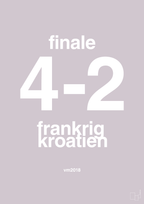 plakat: resultat for fodbold vm finalen i 2018 - dusty lilac-Fodbold-A1two3