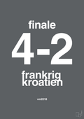 plakat: resultat for fodbold vm finalen i 2018 - graphic charcoal-Fodbold-A1two3