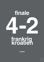 plakat: resultat for fodbold vm finalen i 2018 - graphic charcoal-Fodbold-A1two3