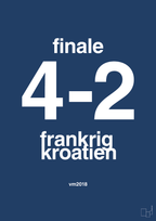 plakat: resultat for fodbold vm finalen i 2018 - lapis blue-Fodbold-A1two3