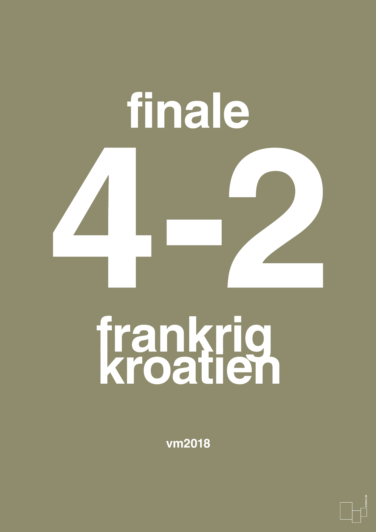 plakat: resultat for fodbold vm finalen i 2018 - misty forrest-Fodbold-A1two3