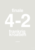 plakat: resultat for fodbold vm finalen i 2018 - painters white-Fodbold-A1two3