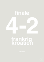 plakat: resultat for fodbold vm finalen i 2018 - painters white-Fodbold-A1two3