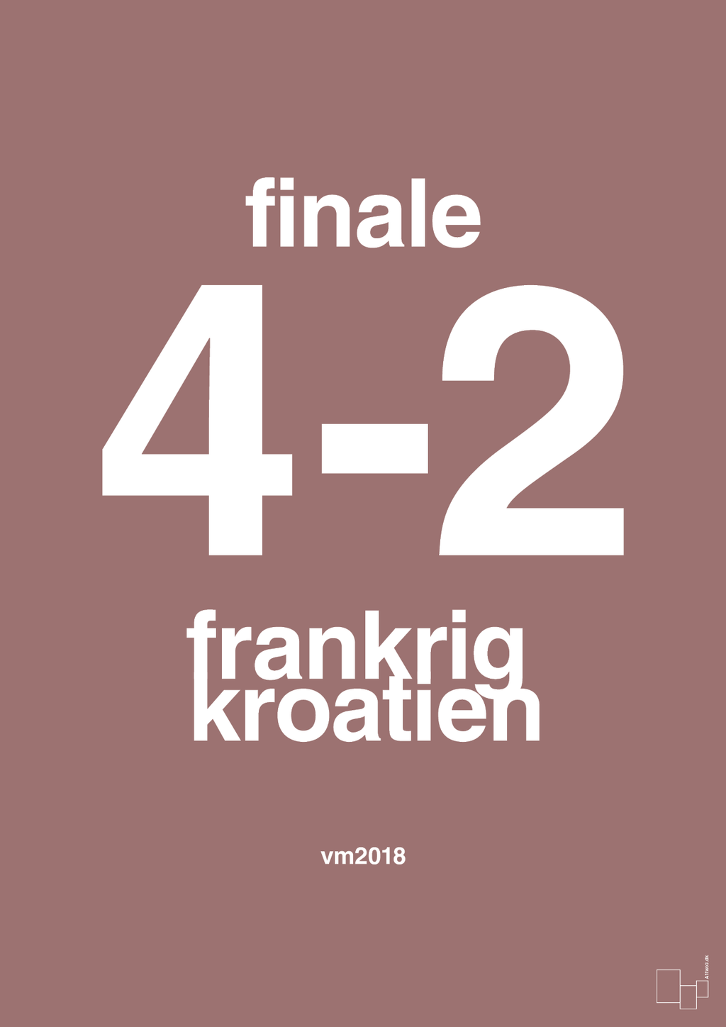 plakat: resultat for fodbold vm finalen i 2018 - plum-Fodbold-A1two3