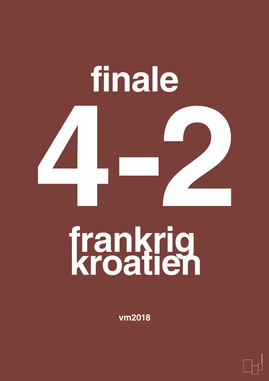 plakat: resultat for fodbold vm finalen i 2018 - red pepper-Fodbold-A1two3