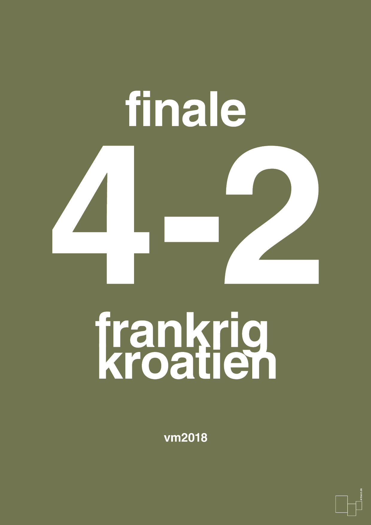 plakat: resultat for fodbold vm finalen i 2018 - secret meadow-Fodbold-A1two3