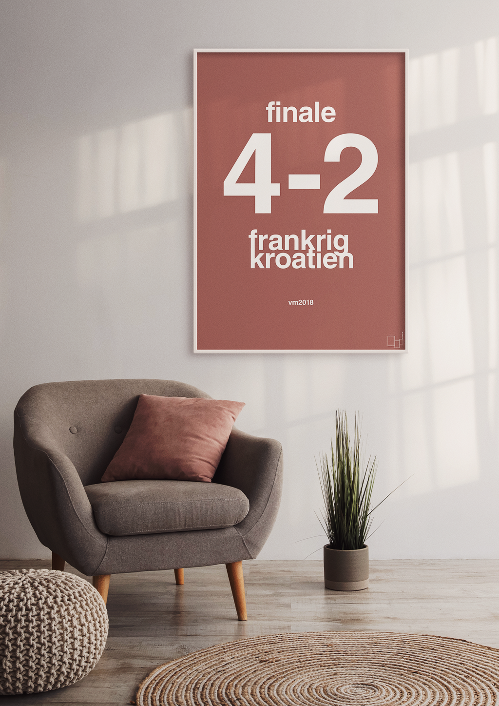 plakat: resultat for fodbold vm finalen i 2018 - light drizzle-Fodbold-A1two3
