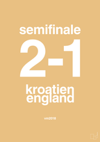 plakat: resultat for fodbold vm semifinale A i 2018 - charismatic-Fodbold-A1two3