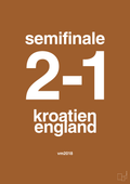 plakat: resultat for fodbold vm semifinale A i 2018 - cognac-Fodbold-A1two3