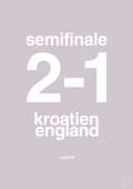 plakat: resultat for fodbold vm semifinale A i 2018 - dusty lilac-Fodbold-A1two3