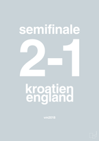 plakat: resultat for fodbold vm semifinale A i 2018 - light drizzle-Fodbold-A1two3