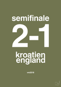 plakat: resultat for fodbold vm semifinale A i 2018 - secret meadow-Fodbold-A1two3