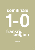 plakat: resultat for fodbold vm semifinale B i 2018 - back to nature-Fodbold-A1two3