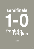 plakat: resultat for fodbold vm semifinale B i 2018 - battleship gray-Fodbold-A1two3