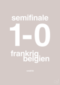 plakat: resultat for fodbold vm semifinale B i 2018 - broken beige-Fodbold-A1two3