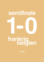 plakat: resultat for fodbold vm semifinale B i 2018 - charismatic-Fodbold-A1two3