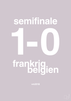 plakat: resultat for fodbold vm semifinale B i 2018 - dusty lilac-Fodbold-A1two3