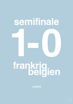 plakat: resultat for fodbold vm semifinale B i 2018 - heavenly blue-Fodbold-A1two3