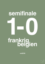 plakat: resultat for fodbold vm semifinale B i 2018 - jade-Fodbold-A1two3
