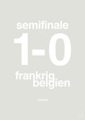 plakat: resultat for fodbold vm semifinale B i 2018 - painters white-Fodbold-A1two3