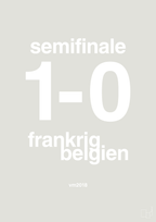 plakat: resultat for fodbold vm semifinale B i 2018 - painters white-Fodbold-A1two3
