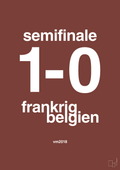 plakat: resultat for fodbold vm semifinale B i 2018 - red pepper-Fodbold-A1two3