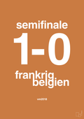 plakat: resultat for fodbold vm semifinale B i 2018 - rumba orange-Fodbold-A1two3