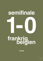 plakat: resultat for fodbold vm semifinale B i 2018 - secret meadow-Fodbold-A1two3