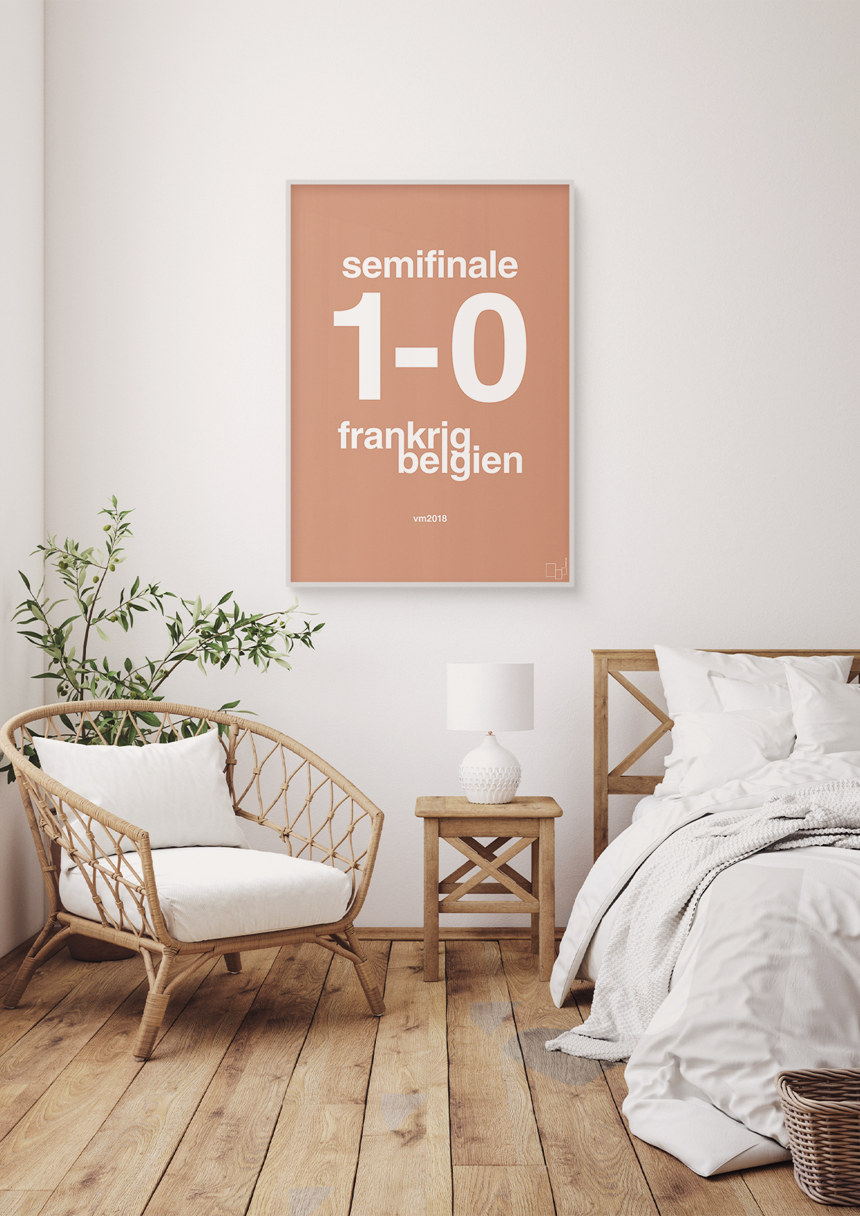 plakat: resultat for fodbold vm semifinale B i 2018 - light drizzle-Fodbold-A1two3