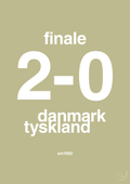 plakat: resultat for fodbold em finalen i 1992 - back to nature-Fodbold-A1two3