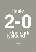 plakat: resultat for fodbold em finalen i 1992 - battleship gray-Fodbold-A1two3