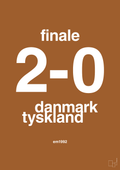 plakat: resultat for fodbold em finalen i 1992 - cognac-Fodbold-A1two3