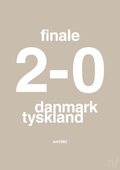plakat: resultat for fodbold em finalen i 1992 - creamy mushroom-Fodbold-A1two3