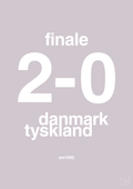 plakat: resultat for fodbold em finalen i 1992 - dusty lilac-Fodbold-A1two3