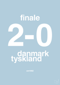 plakat: resultat for fodbold em finalen i 1992 - heavenly blue-Fodbold-A1two3