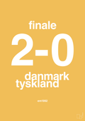 plakat: resultat for fodbold em finalen i 1992 - honeycomb-Fodbold-A1two3