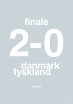plakat: resultat for fodbold em finalen i 1992 - light drizzle-Fodbold-A1two3