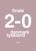 plakat: resultat for fodbold em finalen i 1992 - light rose-Fodbold-A1two3
