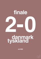 plakat: resultat for fodbold em finalen i 1992 - plum-Fodbold-A1two3
