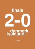 plakat: resultat for fodbold em finalen i 1992 - rumba orange-Fodbold-A1two3